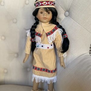 Collectible Porcelain Indian Doll New in Box